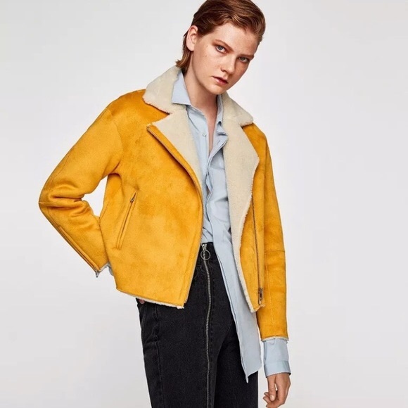 Zara yellow suede jacket - Picture 2 of 2